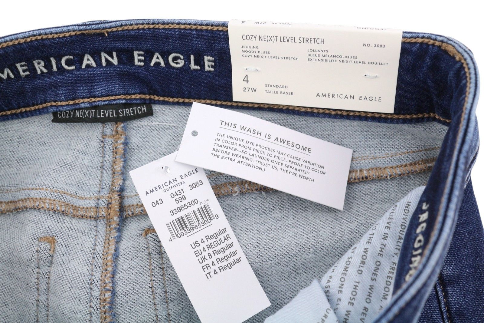 American Eagle Outfitters JEGGING COZY W27 Moody Blues Jeans 88996 Size 27" / US 4 / IT 40 - 10 Thumbnail