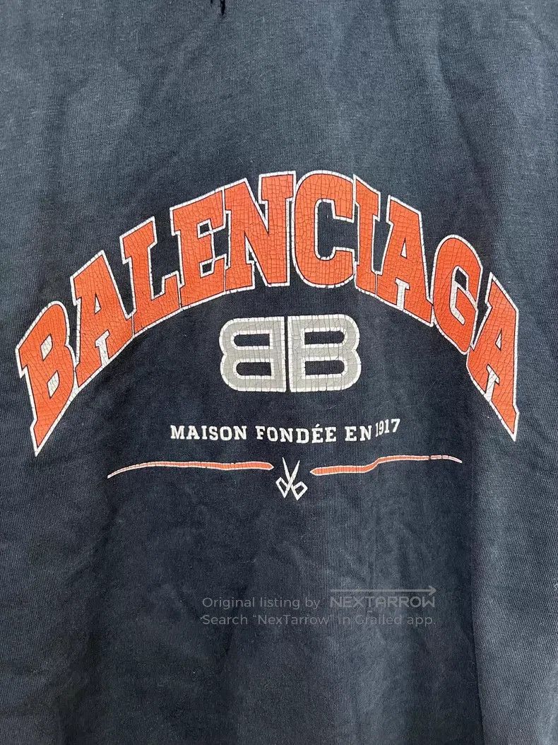 Balenciaga Balenciaga Double B Letter Logo Printed Cracked Distressed Size US L / EU 52-54 / 3 - 3 Thumbnail