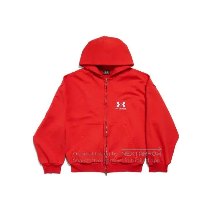 Balenciaga Balenciaga x Under Armour Red Hoodie Sweatshirt. Size US S / EU 44-46 / 1 - 1 Thumbnail