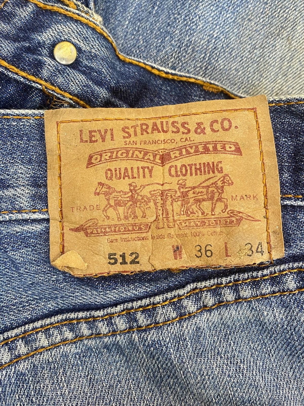 Levi's Levi’s Whiskers Faded Style Ripped Jeans Size US 36 / EU 52 - 11 Thumbnail