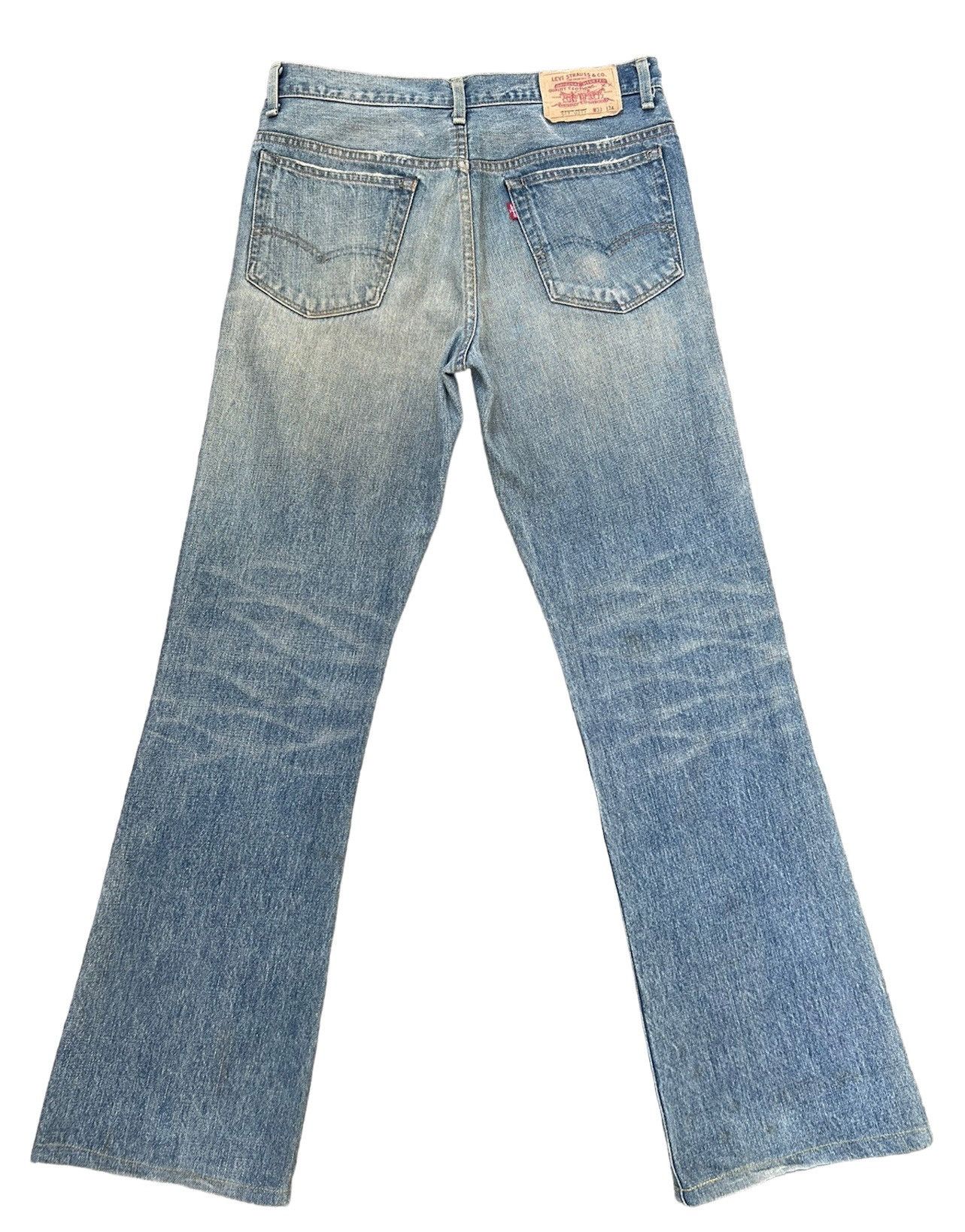 Levi's Vintage Clothing VTG 2002 LVC Levi’s 517 Big E Mud Wash Denim Flared Jeans Size US 32 / EU 48 - 2 Thumbnail