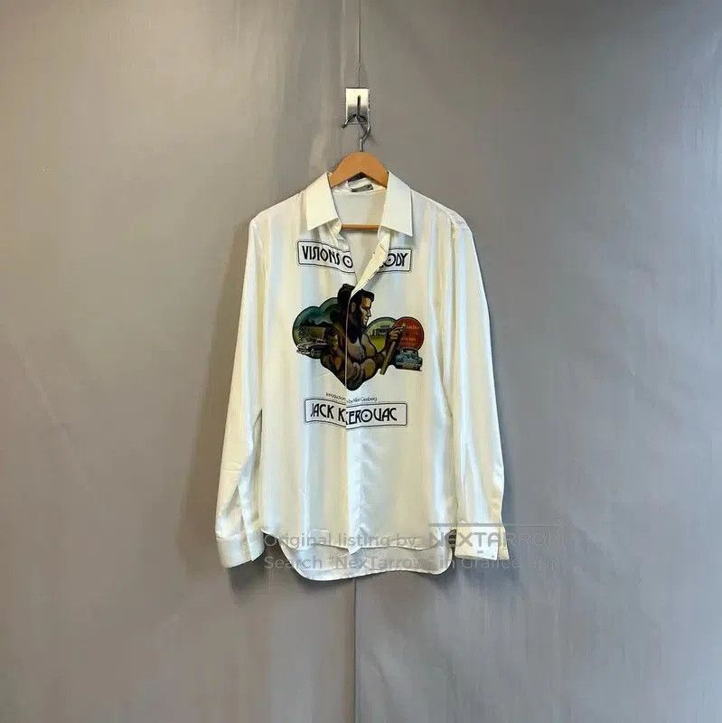 Dior White Graphic Long Sleeve Shirt .