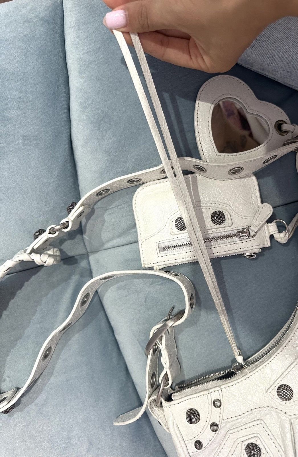 Balenciaga Balenciaga Le Cagole XS White Shoulder Bag Size ONE SIZE - 7 Thumbnail