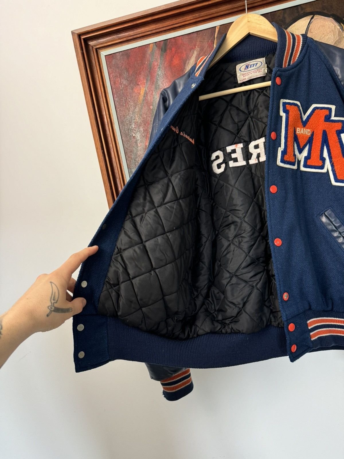 Vintage Vintage Varsity Jacket High School Wool Made In USA Leather Size US M / EU 48-50 / 2 - 3 Thumbnail