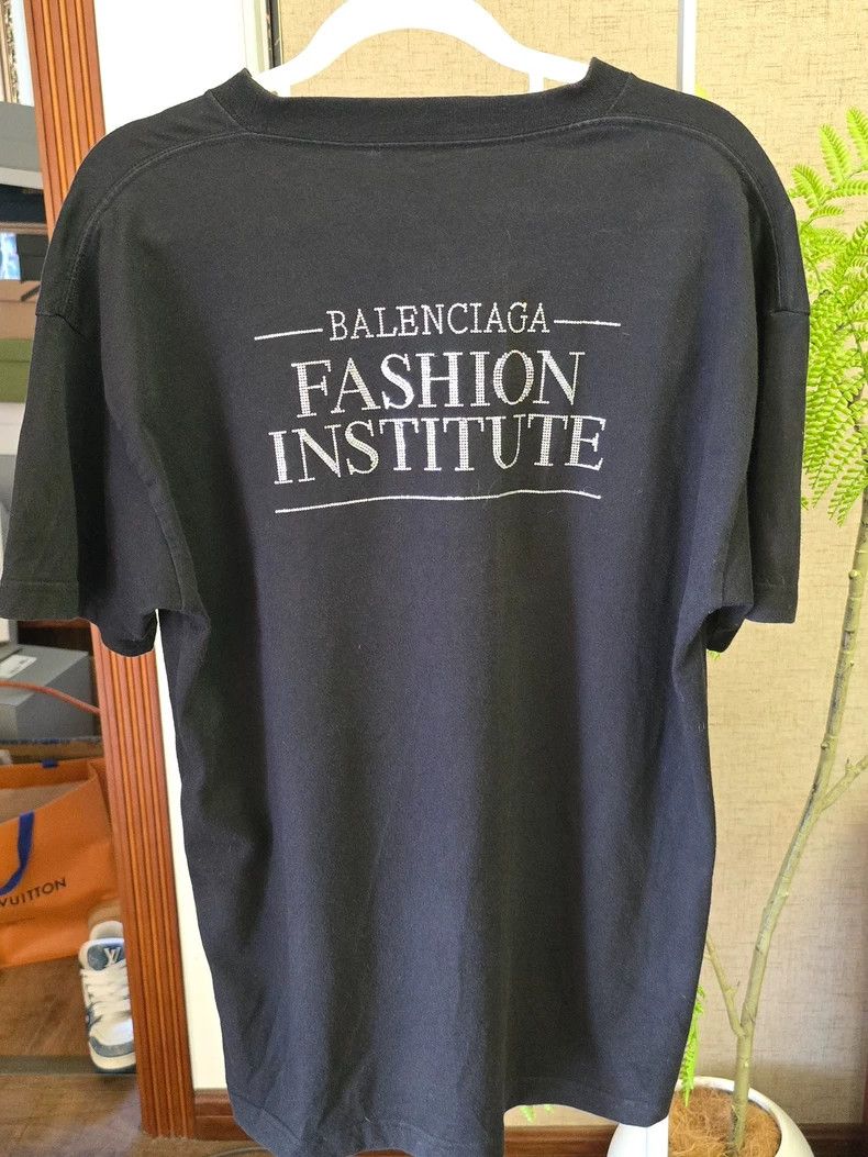 Balenciaga Balenciaga Crystal Glitter Slogan Short Sleeve Size US M / EU 48-50 / 2 - 2 Thumbnail