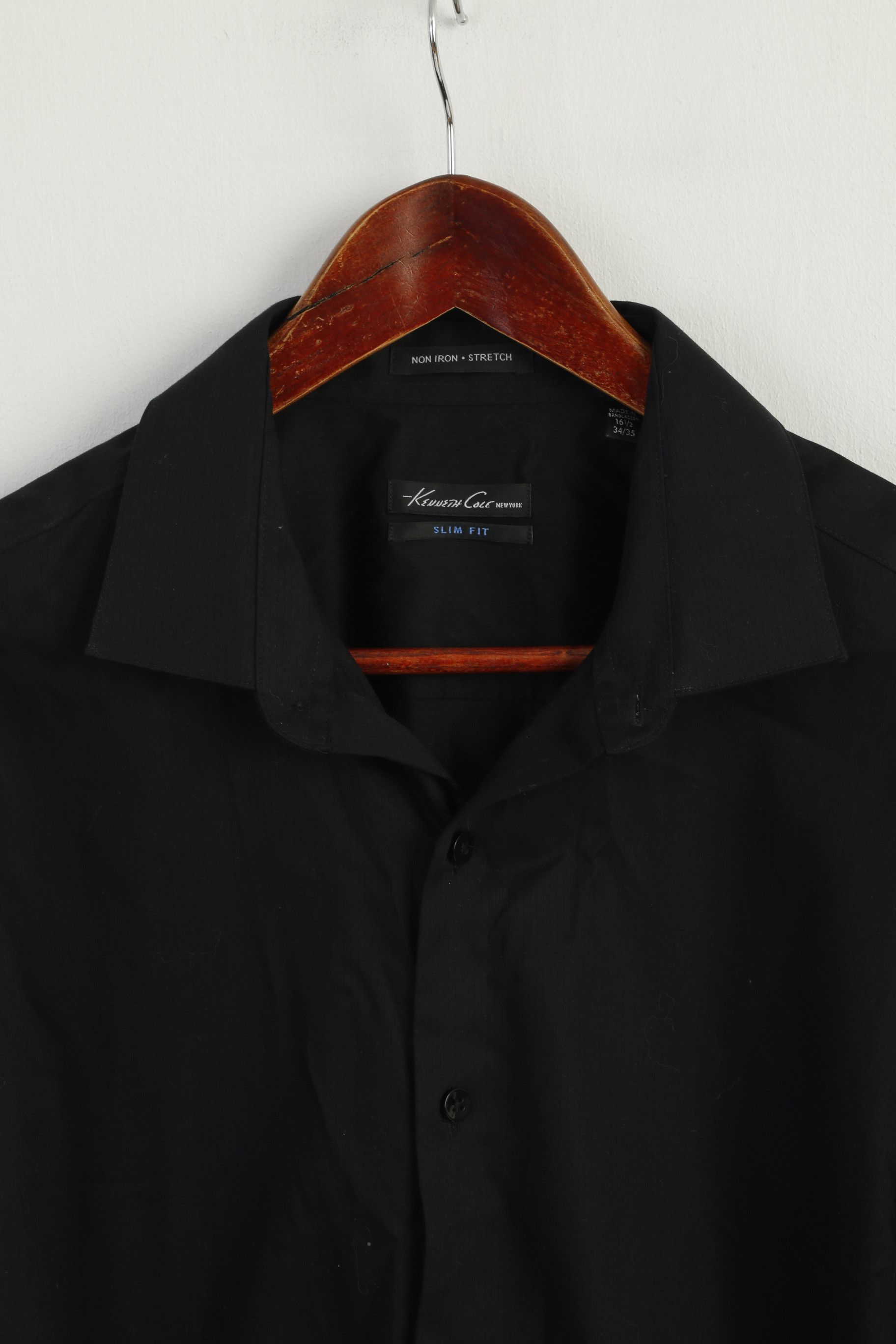 Kenneth Cole Kenneth Cole Men 16.5 L Casual Shirt Black Cotton 8853 Size US L / EU 52-54 / 3 - 2 Thumbnail