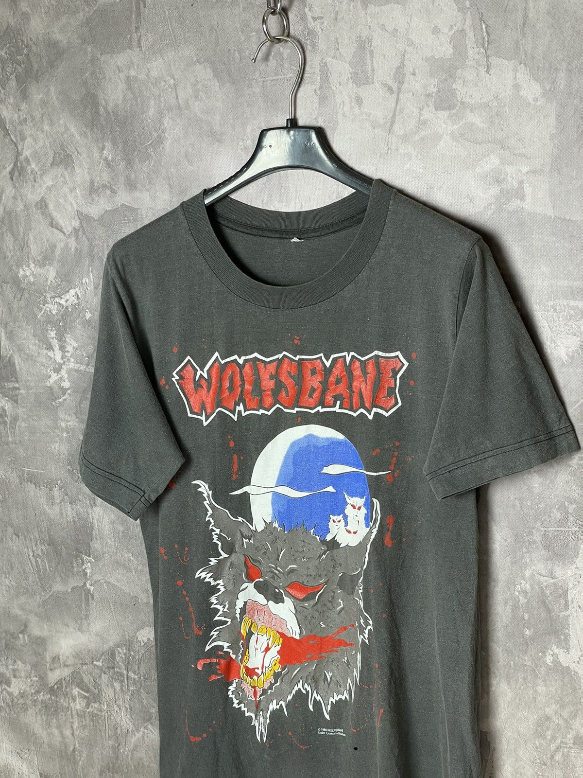 Band Tees × Vintage Vintage 1989 WOLFSBANE ROCK Band Live Fast Die Fast T shirt Size US S / EU 44-46 / 1 - 8 Thumbnail