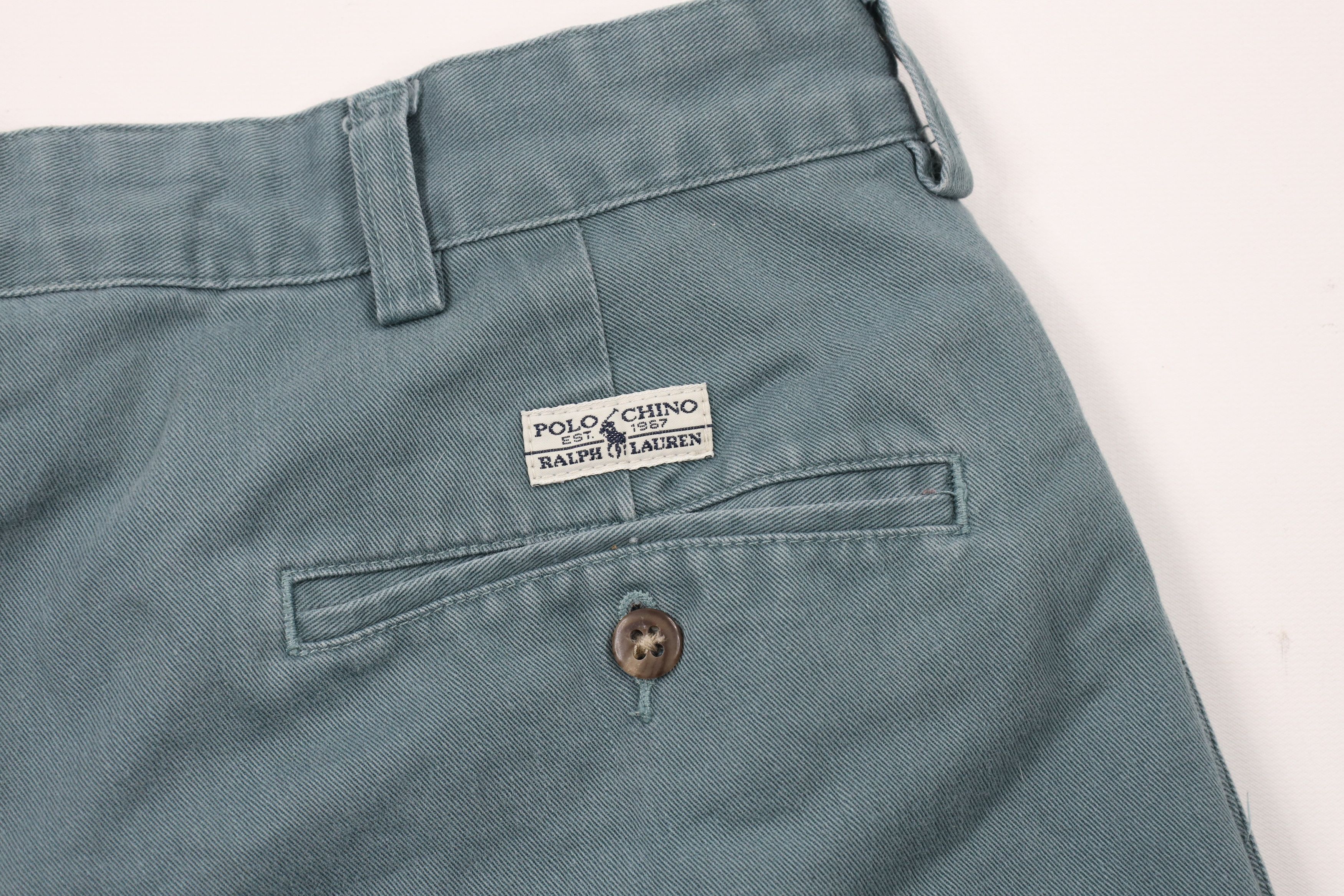 Ralph Lauren × Vintage Vintage 90s Ralph Lauren Pleated Above Knee Shorts Teal Size US 34 / EU 50 - 11 Thumbnail