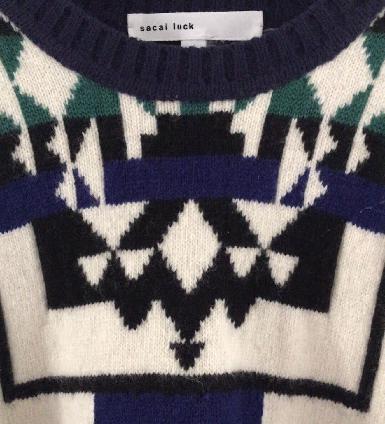 Sacai SACAI patchwork top sweater, combining black knitwear jacket Size US L / EU 52-54 / 3 - 3 Thumbnail