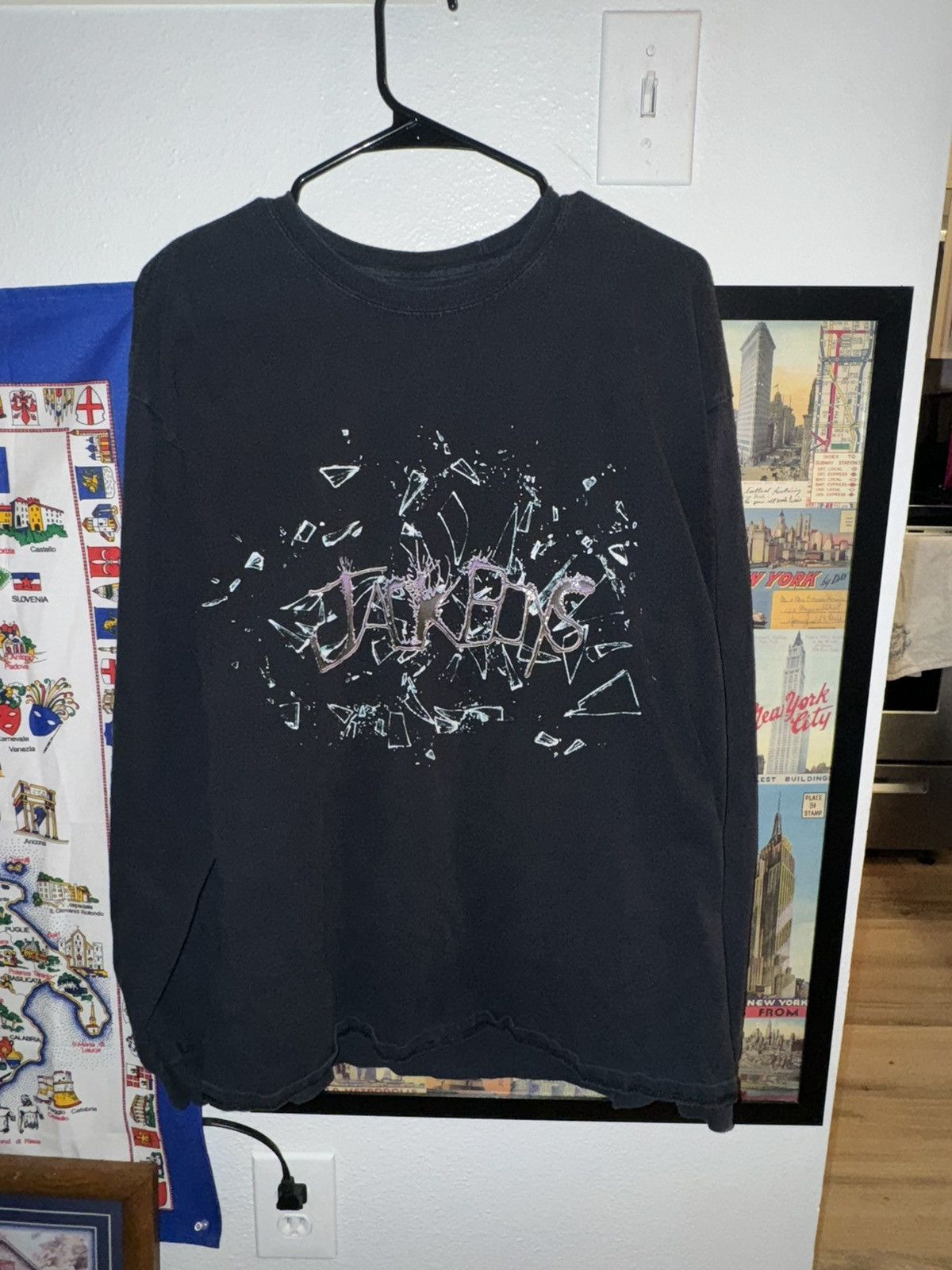 Travis Scott JackBoys Shattered Glass popular Long Sleeve