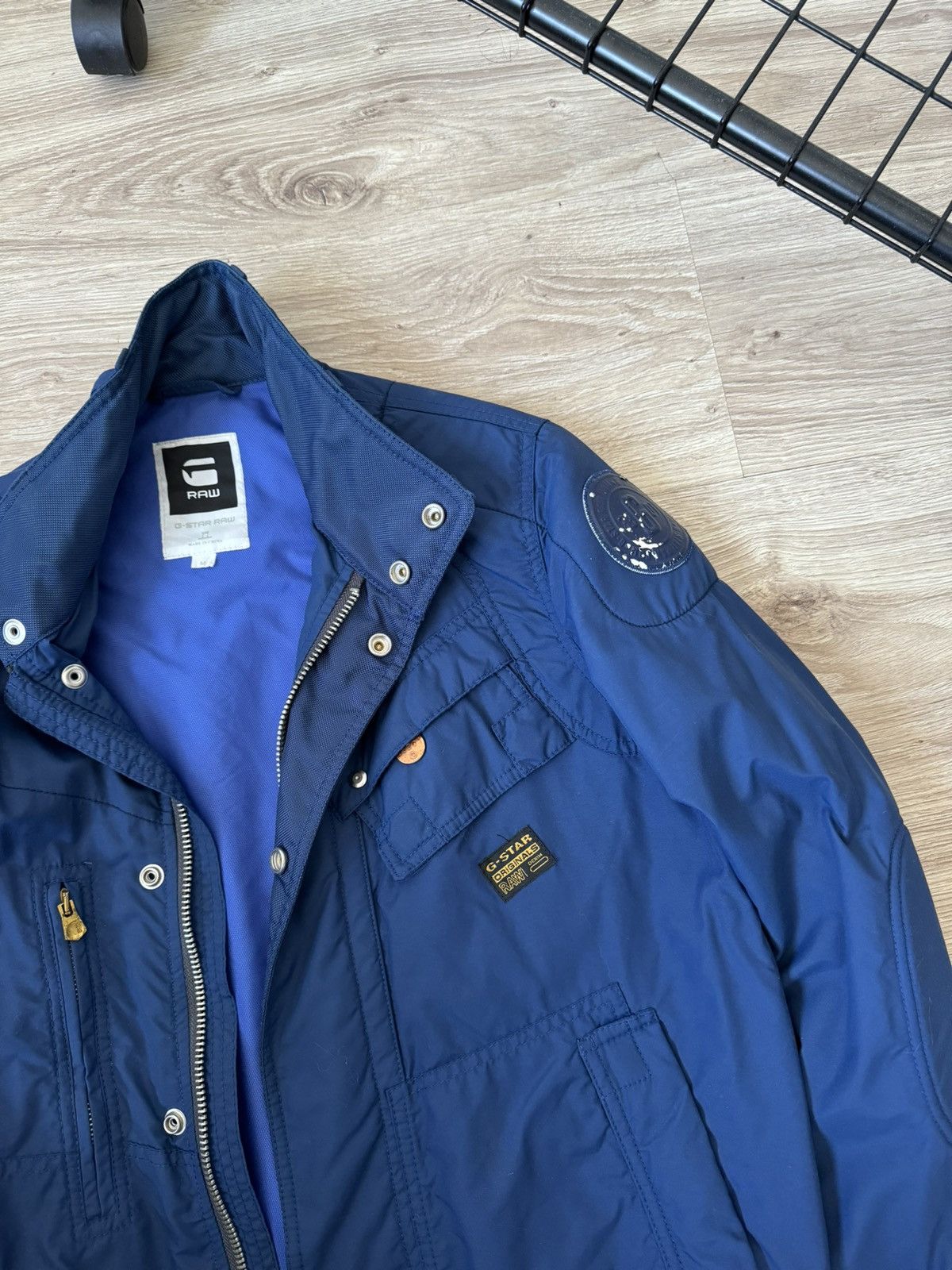 G-Star × Japanese Brand Vintage Y2K G Star Raw Japanese Nylon Biker Bomber Jacket Size US M / EU 48-50 / 2 - 3 Thumbnail