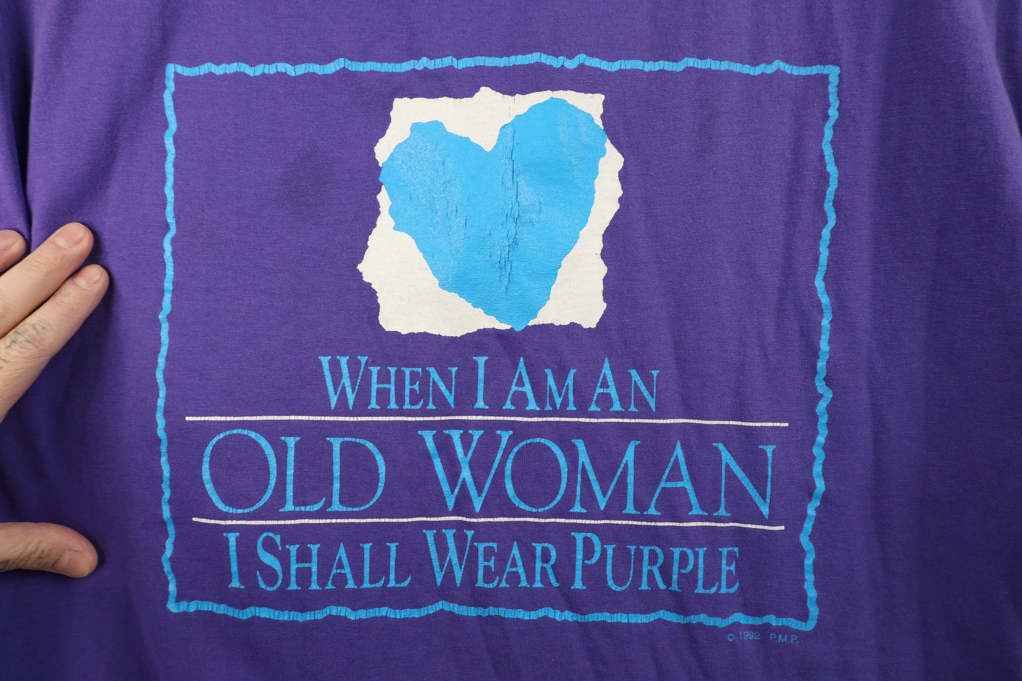 Vintage Vintage 90s I Am An Old Woman I Shall Wear Book T-Shir Size XL / US 12-14 / IT 48-50 - 4 Thumbnail
