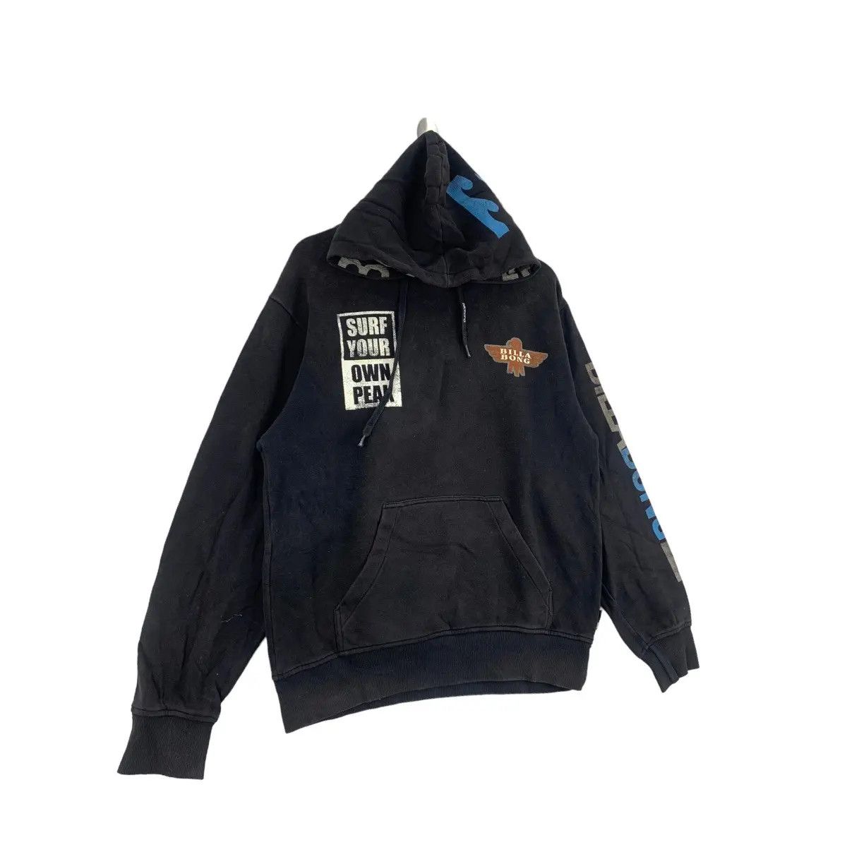Billabong Vtg BILLABONG 73 SURF Your Own Peak Eagle Pullover Hoodie Size US XL / EU 56 / 4 - 2 Thumbnail