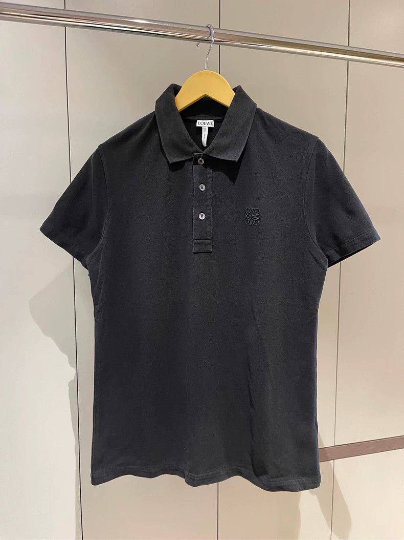 Loewe LOEWE Black small logo embroidered Polo shirt Size M / US 6-8 / IT 42-44 - 1 Thumbnail
