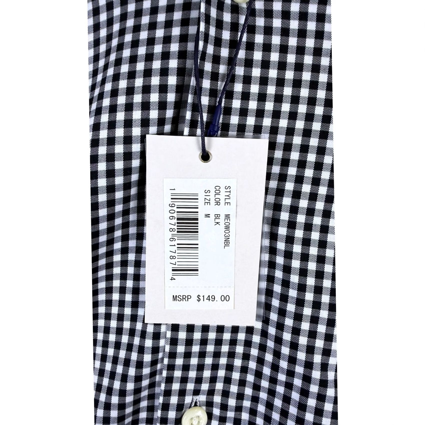 Peter Millar Peter Millar Black Gingham Check Crown Soft Stretch Button Down Shirt Mens M Size US M / EU 48-50 / 2 - 8 Thumbnail