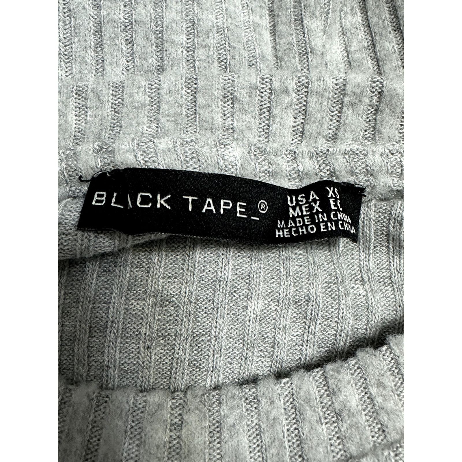 Other Black Tape Sweater Ribbed Cropped Long Sleeve Gray XS NWT Size XS / US 0-2 / IT 36-38 - 9 Thumbnail