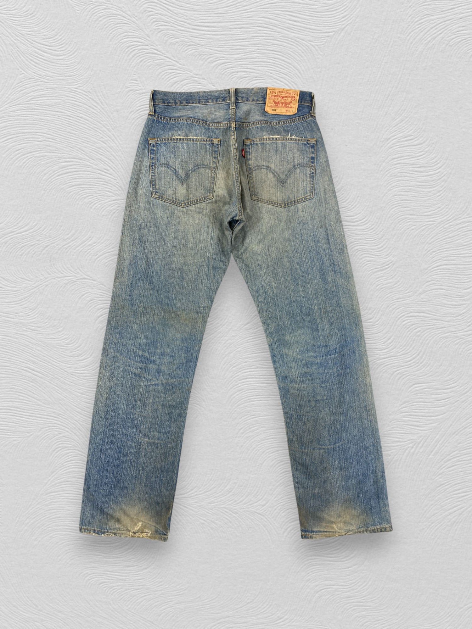 Levi's Distressed Blue Vintage Levi's 501 Jeans 32x31 Denim JN3482 Size US 32 / EU 48 - 2 Thumbnail