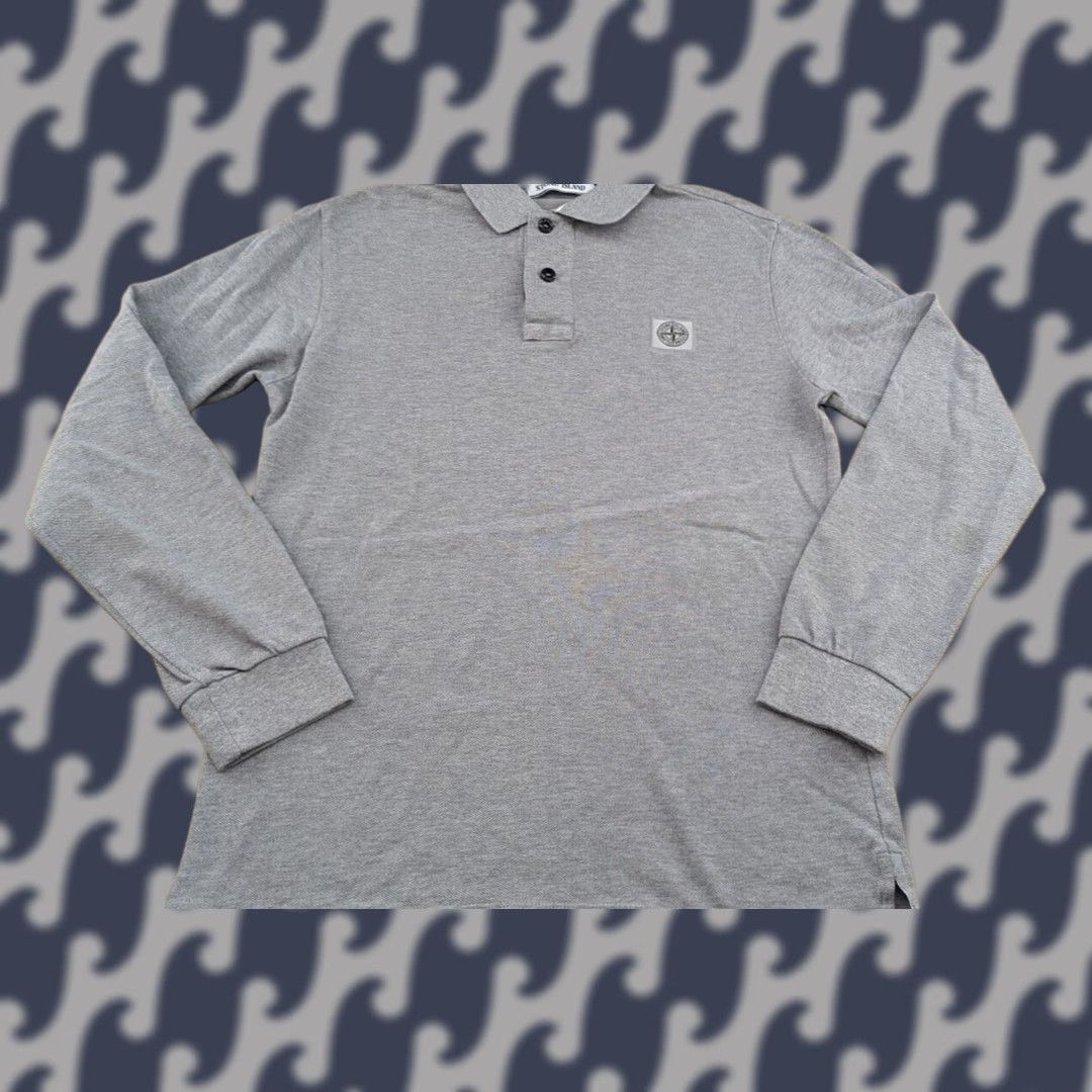 Stone Island Stone Island Mens Polo Shirt Size S Long Sleeves Gray Regular Fit Size US S / EU 44-46 / 1 - 1 Thumbnail