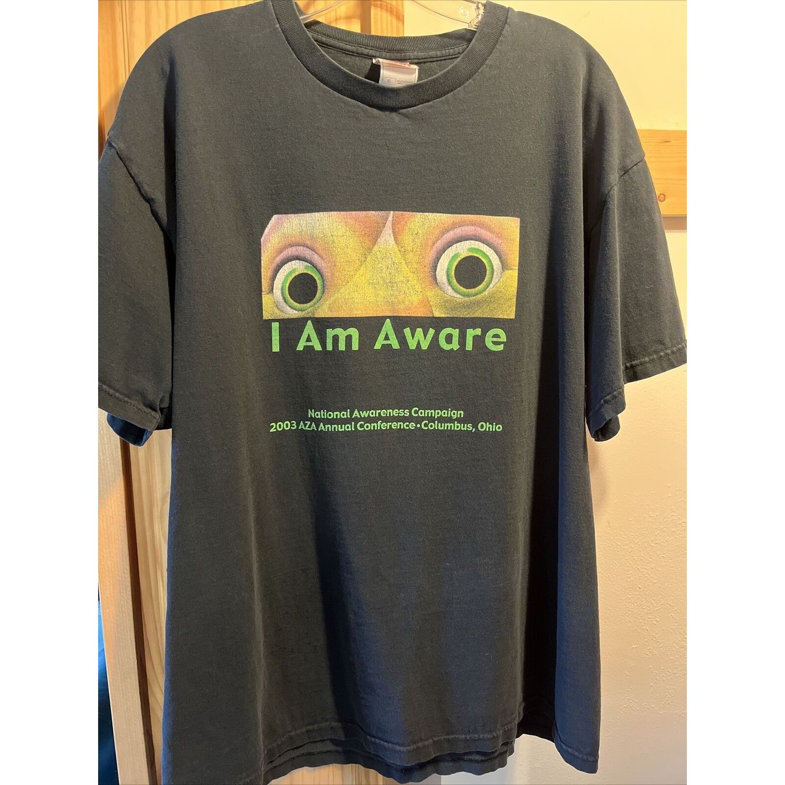 Fruit Of The Loom I Am Aware Unisex Black XL Awareness Campaign Cotton Tee Size XL / US 12-14 / IT 48-50 - 2 Thumbnail
