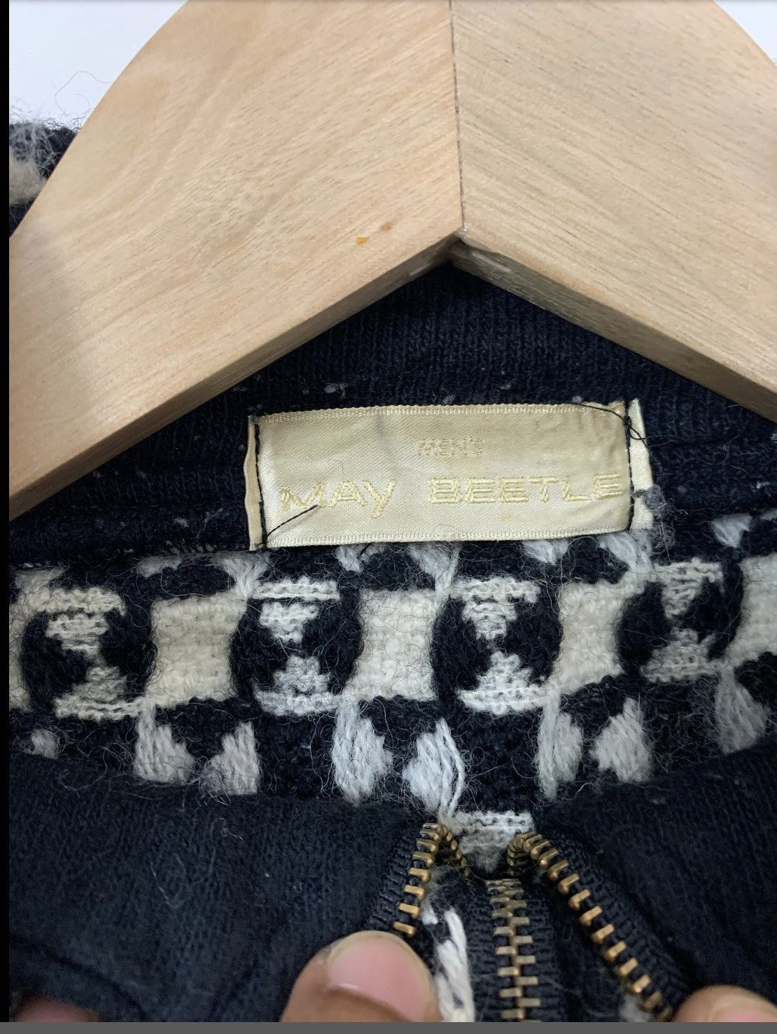 Japanese Brand May Beetle Plaid Sweater Size US L / EU 52-54 / 3 - 6 Thumbnail