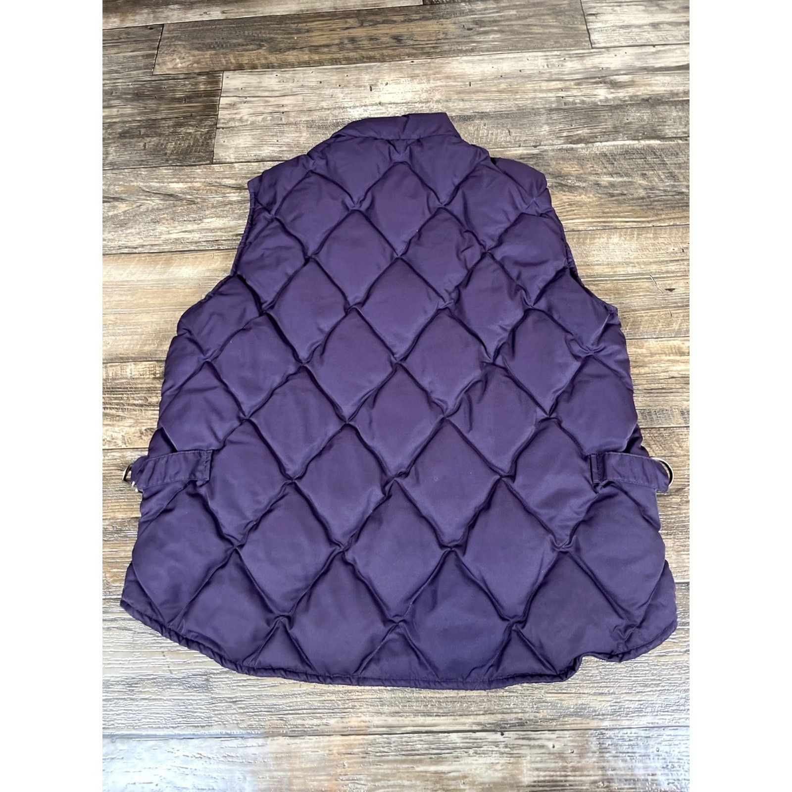 Eddie Bauer VINTAGE Eddie Bauer Vest Womens Petite Medium Quilted Down Full Zip Purple Nylon Quilted Classic Outdoor Size M / US 6-8 / IT 42-44 - 5 Thumbnail