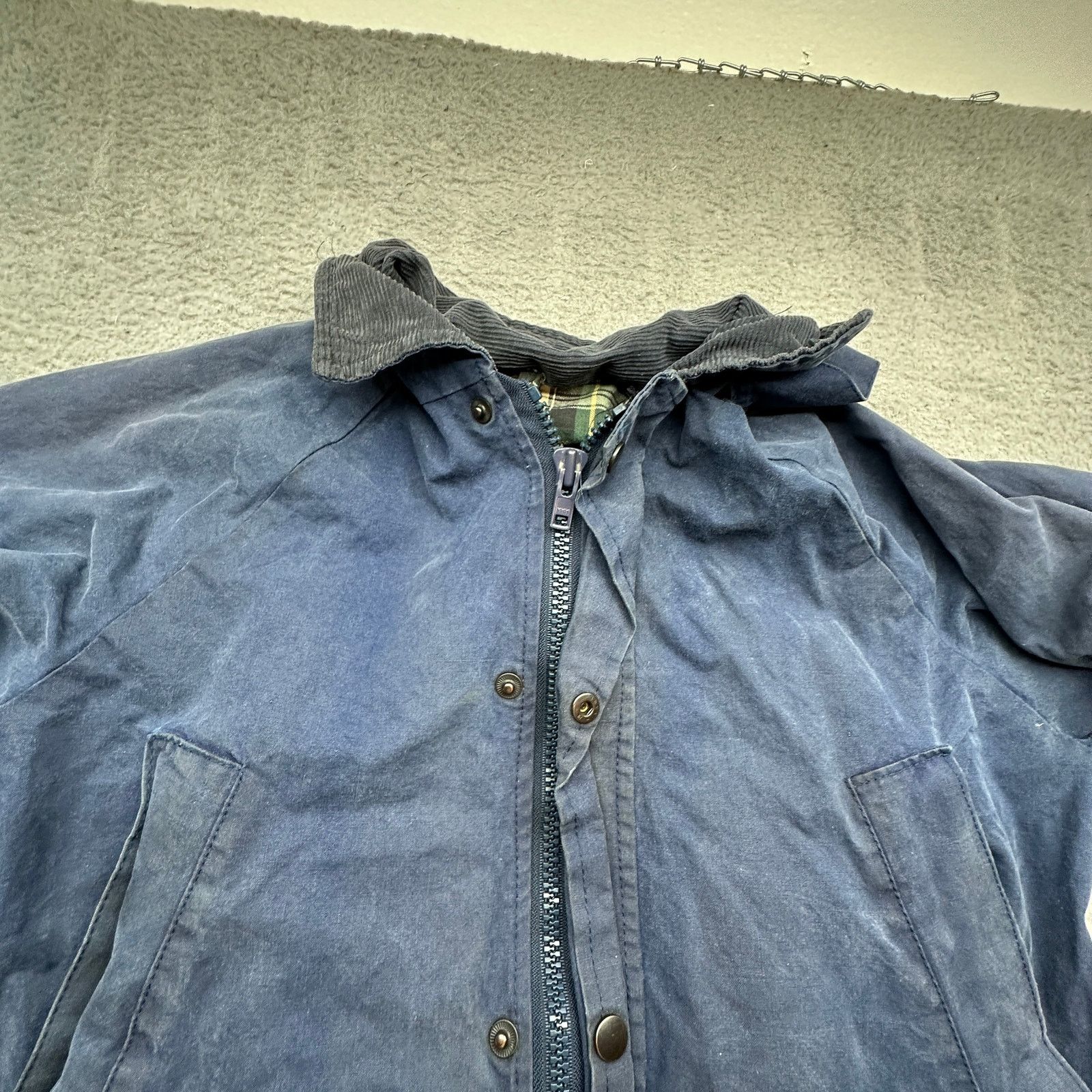 Other VTG Shires Waxed Cotton Chore Work Coat Medium Plaid Lined Size US M / EU 48-50 / 2 - 11 Thumbnail