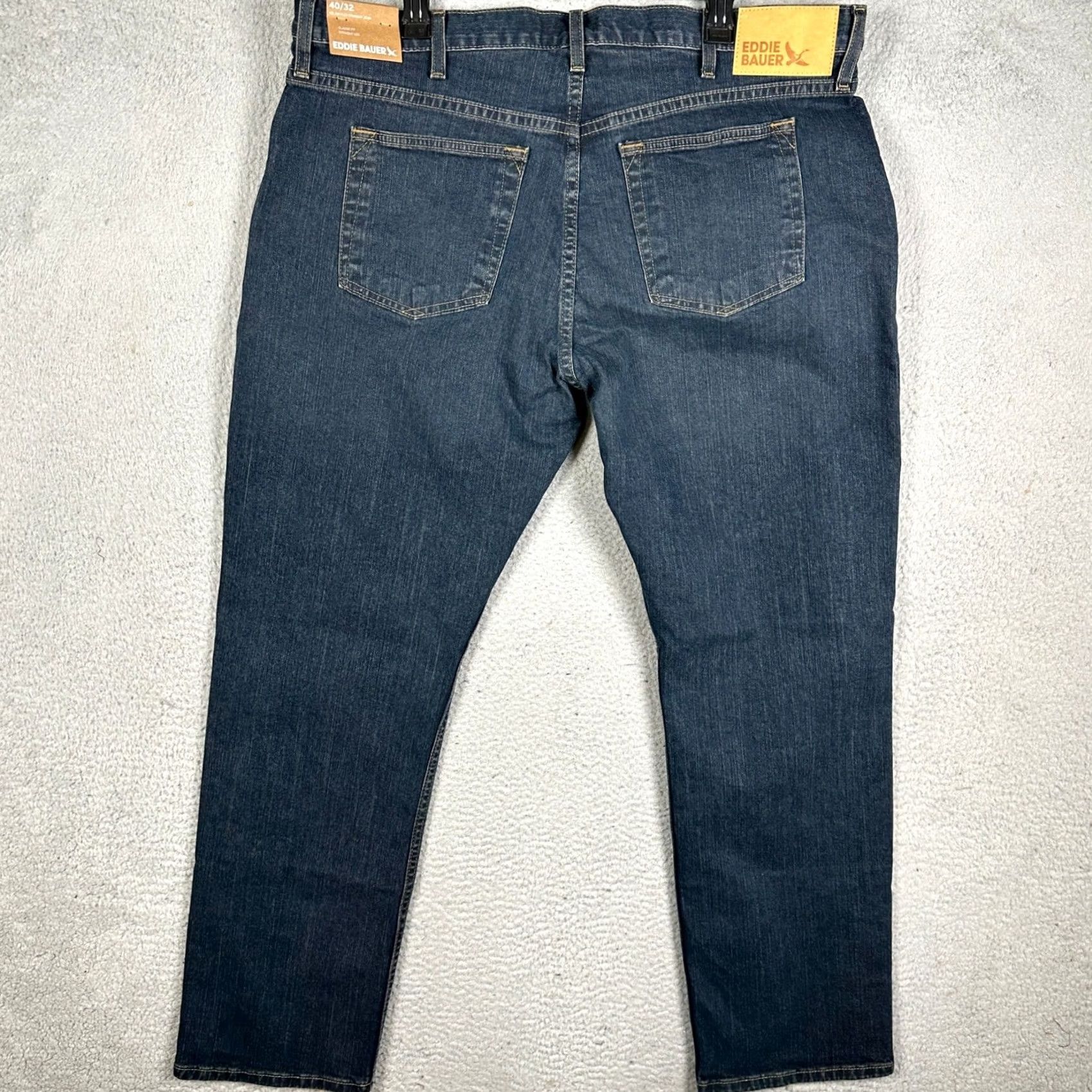 Eddie Bauer VINTAGE? No. Eddie Bauer H2Low Flex Jeans Mens 40X32 Blue Straight Classic Fit Dark Wash Size US 40 / EU 56 - 3 Thumbnail