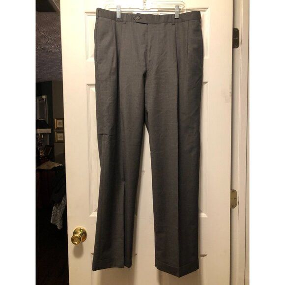 Brooks Brothers brooks brothers men's gray 100%wool dress pants size: 36/32 Size 36R - 2 Thumbnail