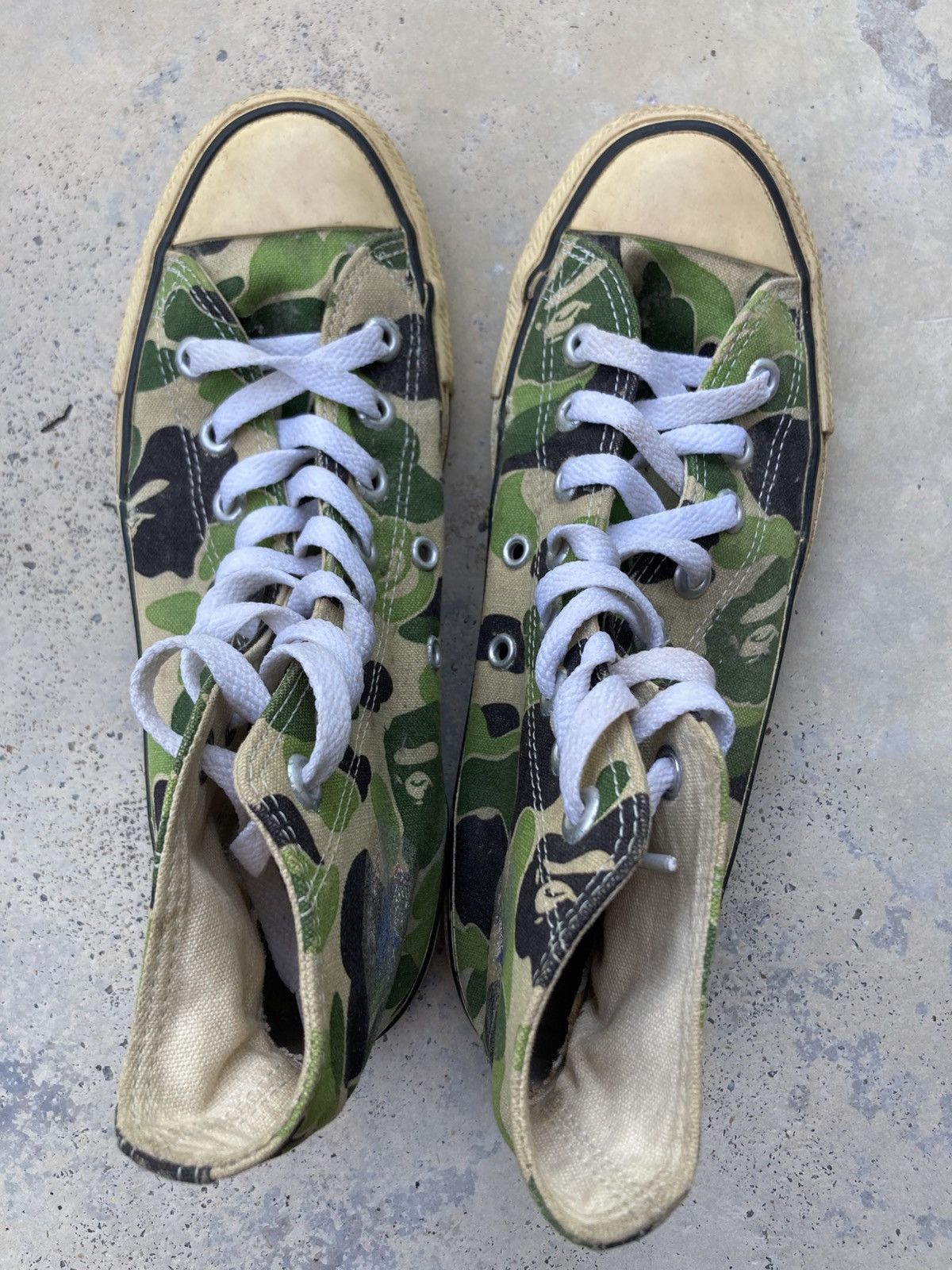Converse × Vintage Vintage y2k Converse Camouflage Hi Top Sneakers Size US 5.5 / EU 38 - 6 Thumbnail