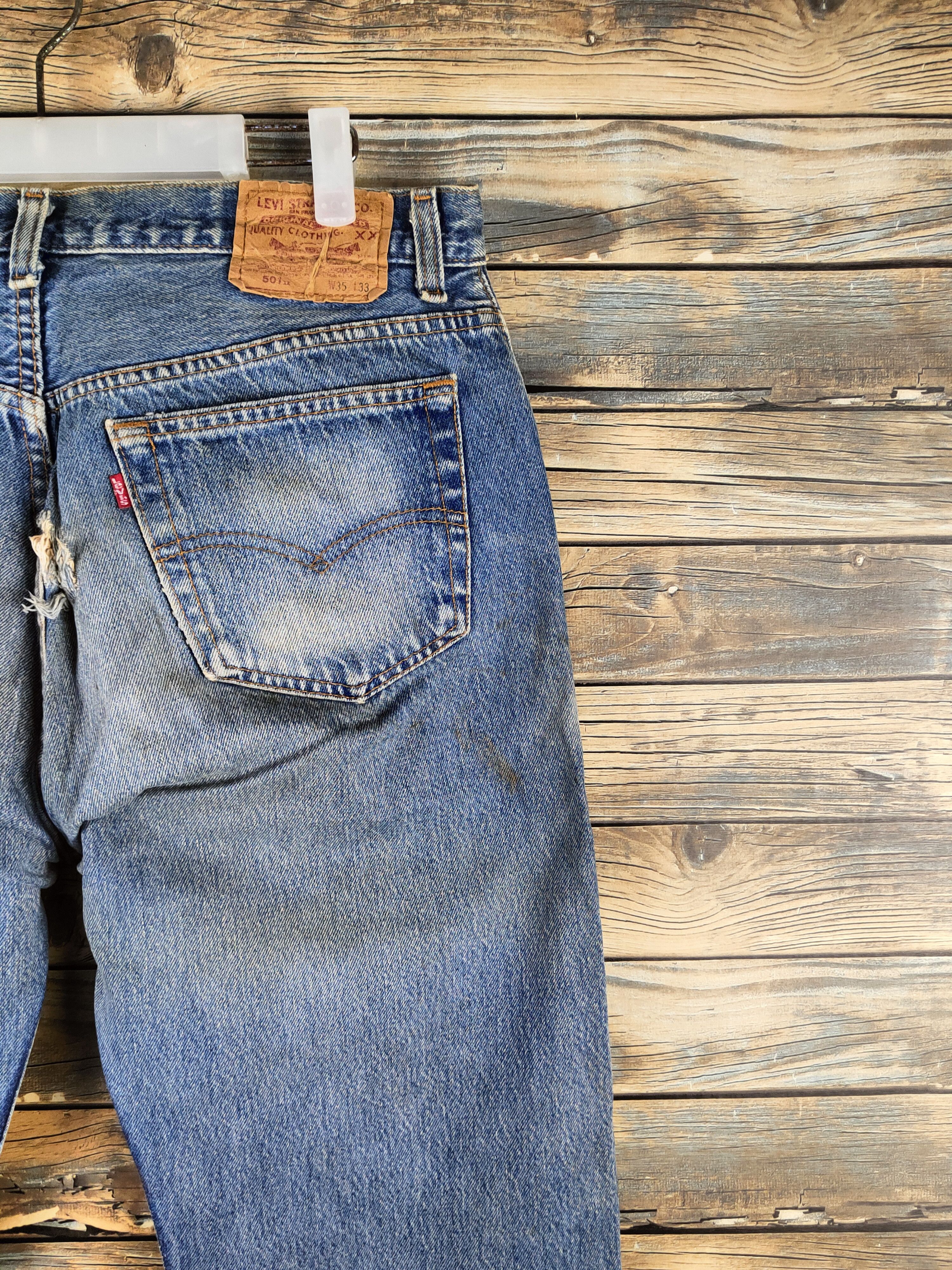 Levi's DL Levi's Blue Distressed Ripped Jeans# 46-891 Size US 34 / EU 50 - 11 Thumbnail