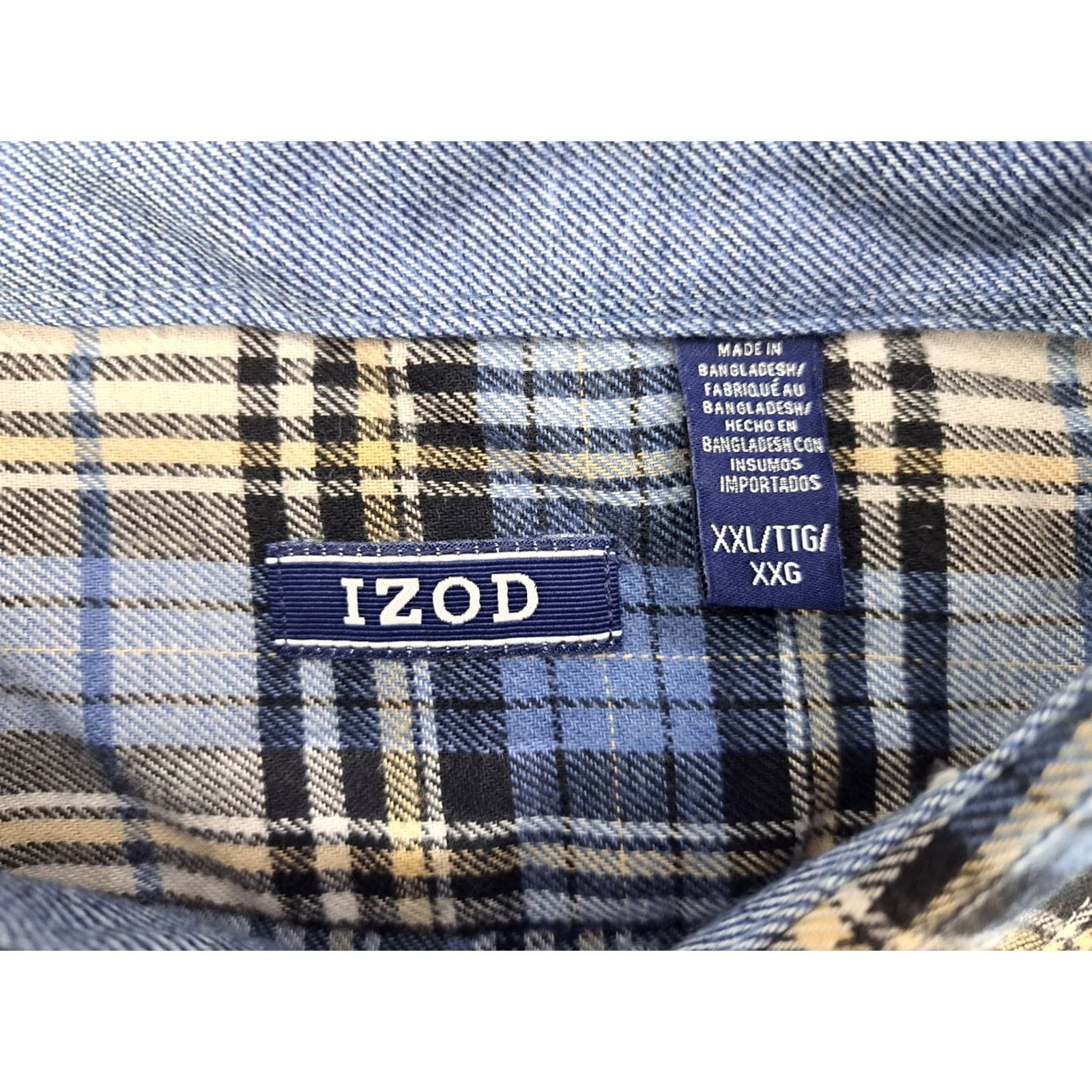 Izod NWT Izod Performance Stratton Flannel Mens Long Sleeve Button Down 2XL Blue Plaid Shirt Mens Regular 2XL Fall Winter Casual Workwear Travel Button-Up Size US XXL / EU 58 / 5 - 2 Thumbnail