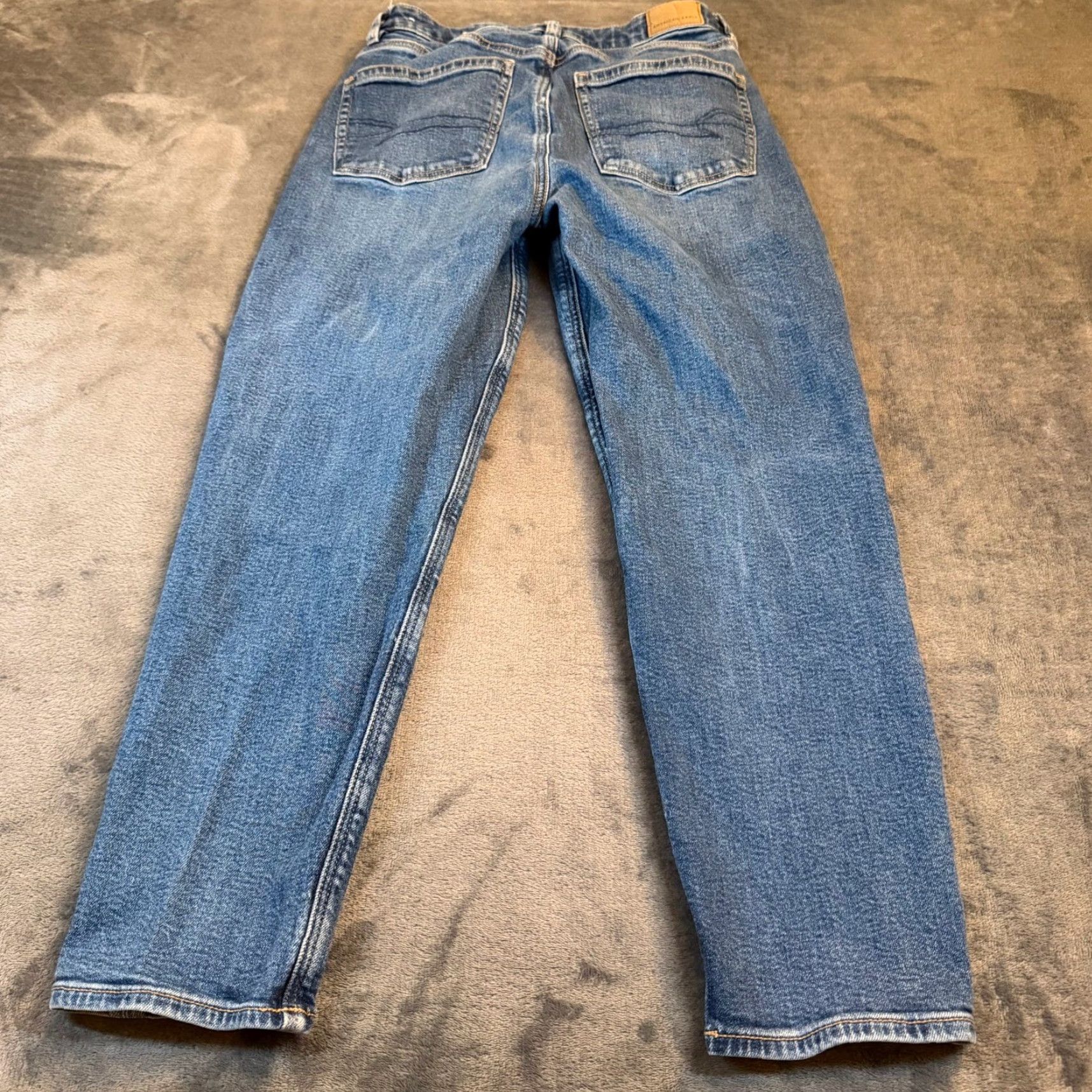 American Eagle Outfitters VINTAGE American Eagle Outfitters Blue High Rise Stretch Mom Jeans Tapered Leg Women Size 4 Size 27" / US 4 / IT 40 - 6 Thumbnail
