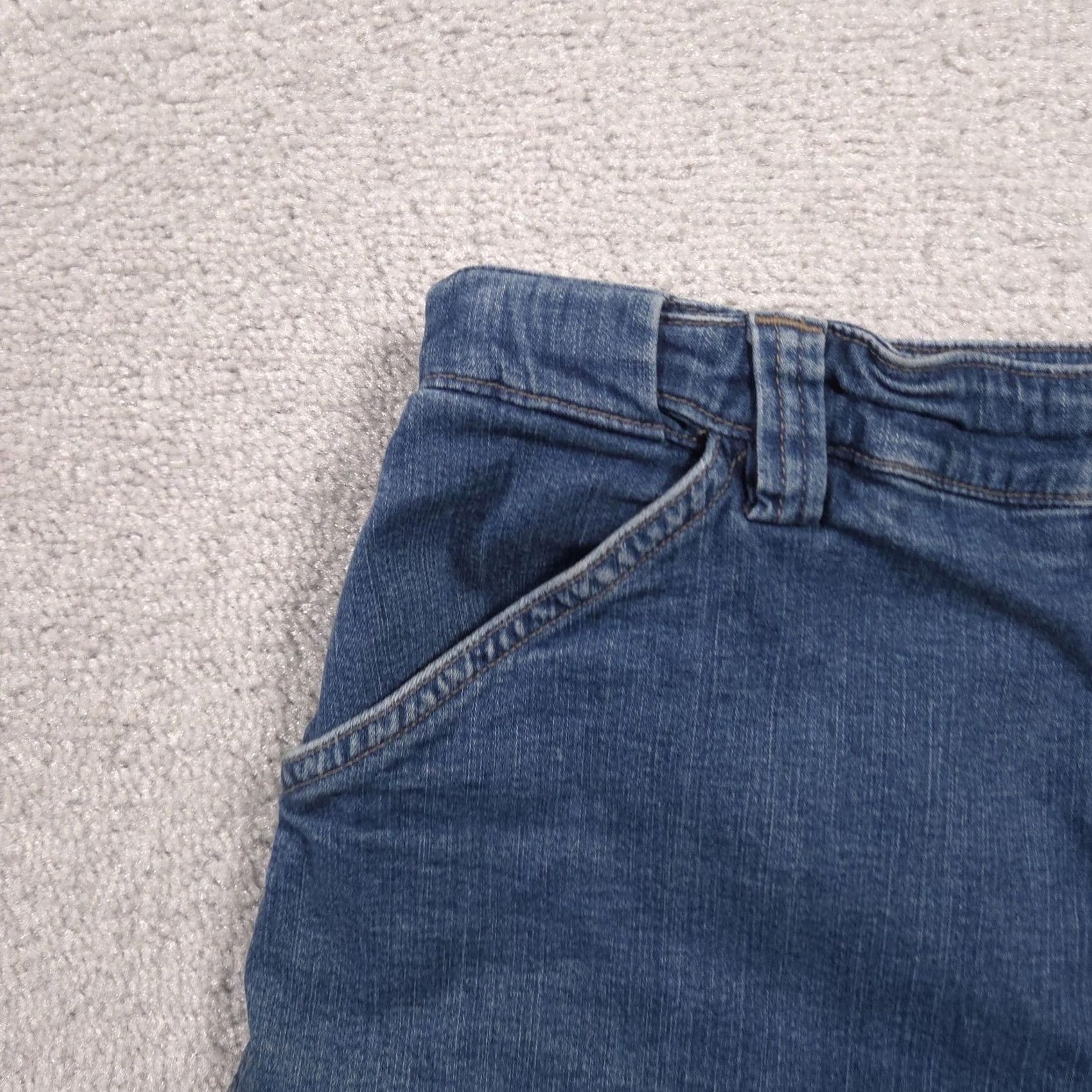 Lee Lee Denim Shorts Womens 16P Blue Mom High Rise Relaxed Fit Casual Stretch Shorts - Petite Mens Womens Boys Girls Size 38" / US 16 / IT 52 - 3 Thumbnail