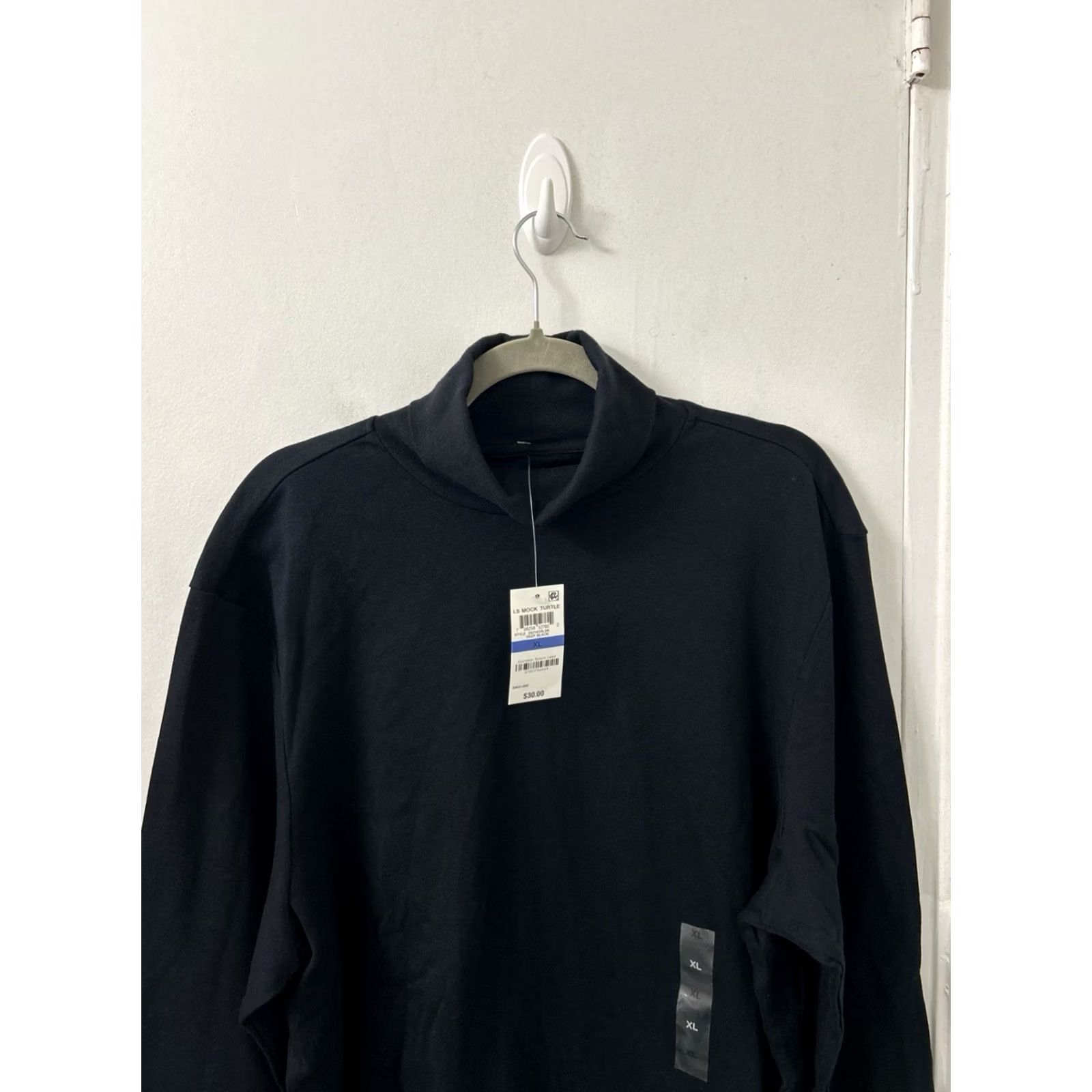 Club Room Club Room Mens XL Black Long Sleeve Mock Turtle Neck Shirt NWT Size US XL / EU 56 / 4 - 2 Thumbnail