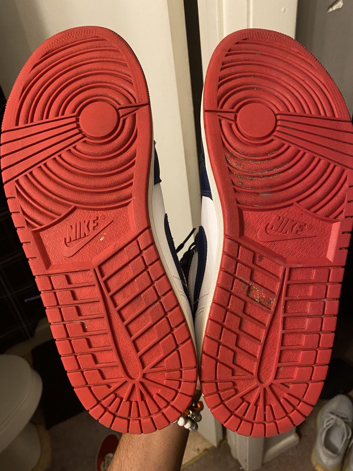 Jordan Brand × Nike Nike Air Jordan 1 Mid SE USA Olympic White Blue Red Size US 10.5 / EU 43-44 - 8 Thumbnail