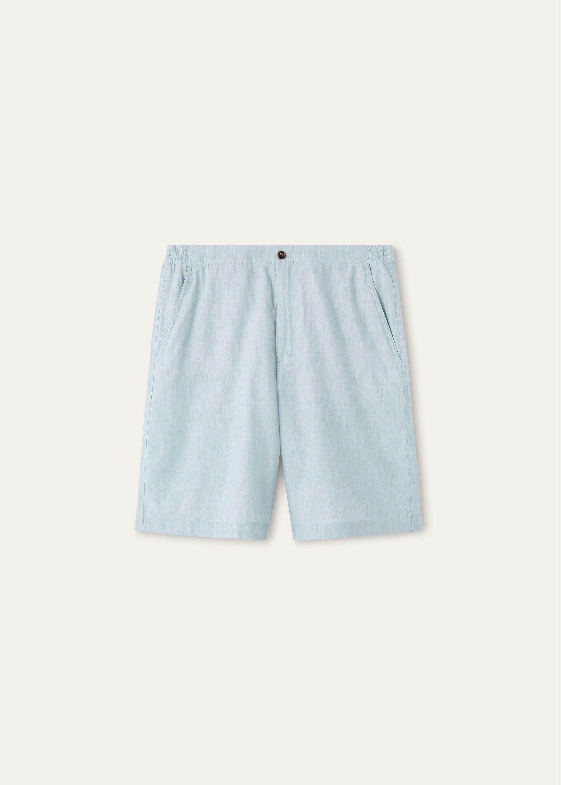 Loro Piana os11x0226 FAQ9781 Nolan Bermuda Short in Salt Bleached Blue Size US 30 / EU 46 - 1 Thumbnail