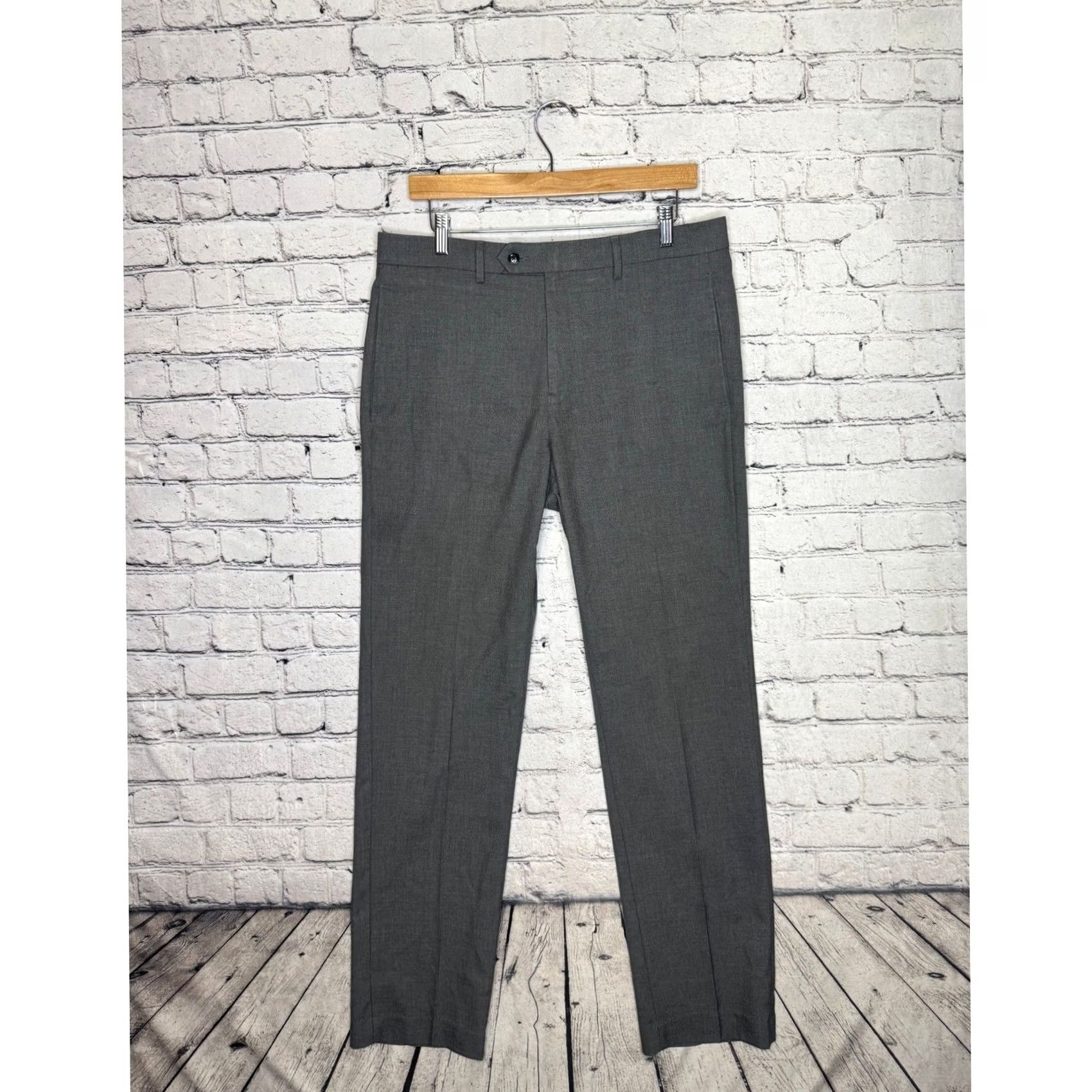 Michael Kors Michael Kors Men Gray Flat Front Dress Pants Slacks Size 34 Size US 34 / EU 50 - 2 Thumbnail