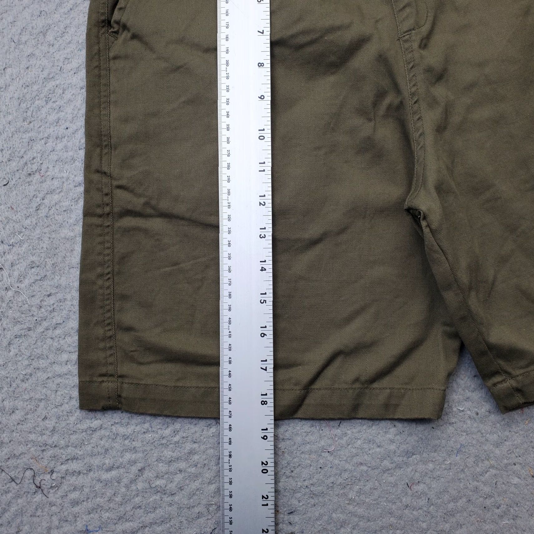 Wrangler Wrangler Mens Bermuda Shorts Drawstring Elastic Waist Patch Logo Green 7.25 Inseam Regular Size M Casual Summer Outdoor Clothing Mens Size US 31 - 3 Thumbnail
