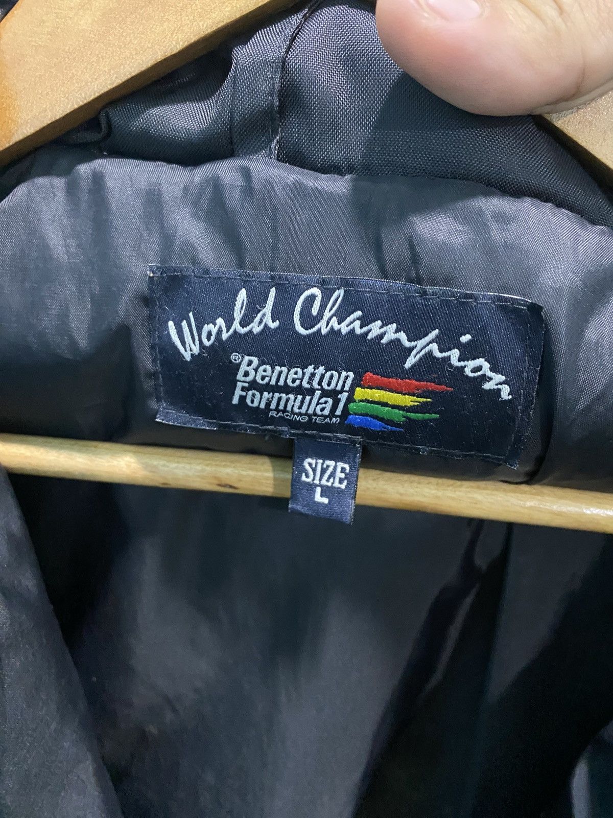 United Colors Of Benetton Vtg 90s Benetton Renault F1 World Champion Racing Puffer Size US L / EU 52-54 / 3 - 12 Thumbnail