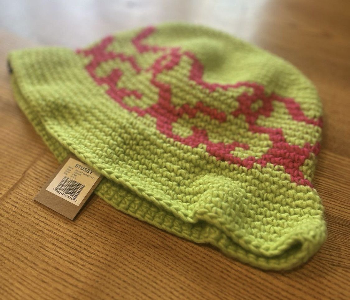 image of Stussy Ss Knit Bucket Hat in Light Green, Men's
