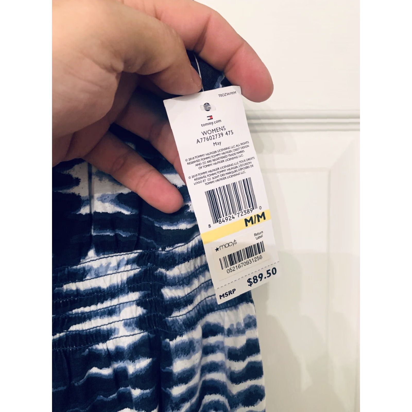 Tommy Hilfiger Tommy Hilfiger Maxi Dress Women M Sleeveless Jersey Knit Blue Casual Party/Cocktail Travel Size M / US 6-8 / IT 42-44 - 4 Thumbnail