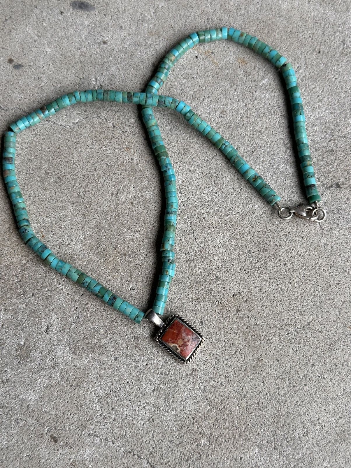 Other vintage Navajo sterling chain w/ hand carved turquoise Size ONE SIZE - 2 Thumbnail