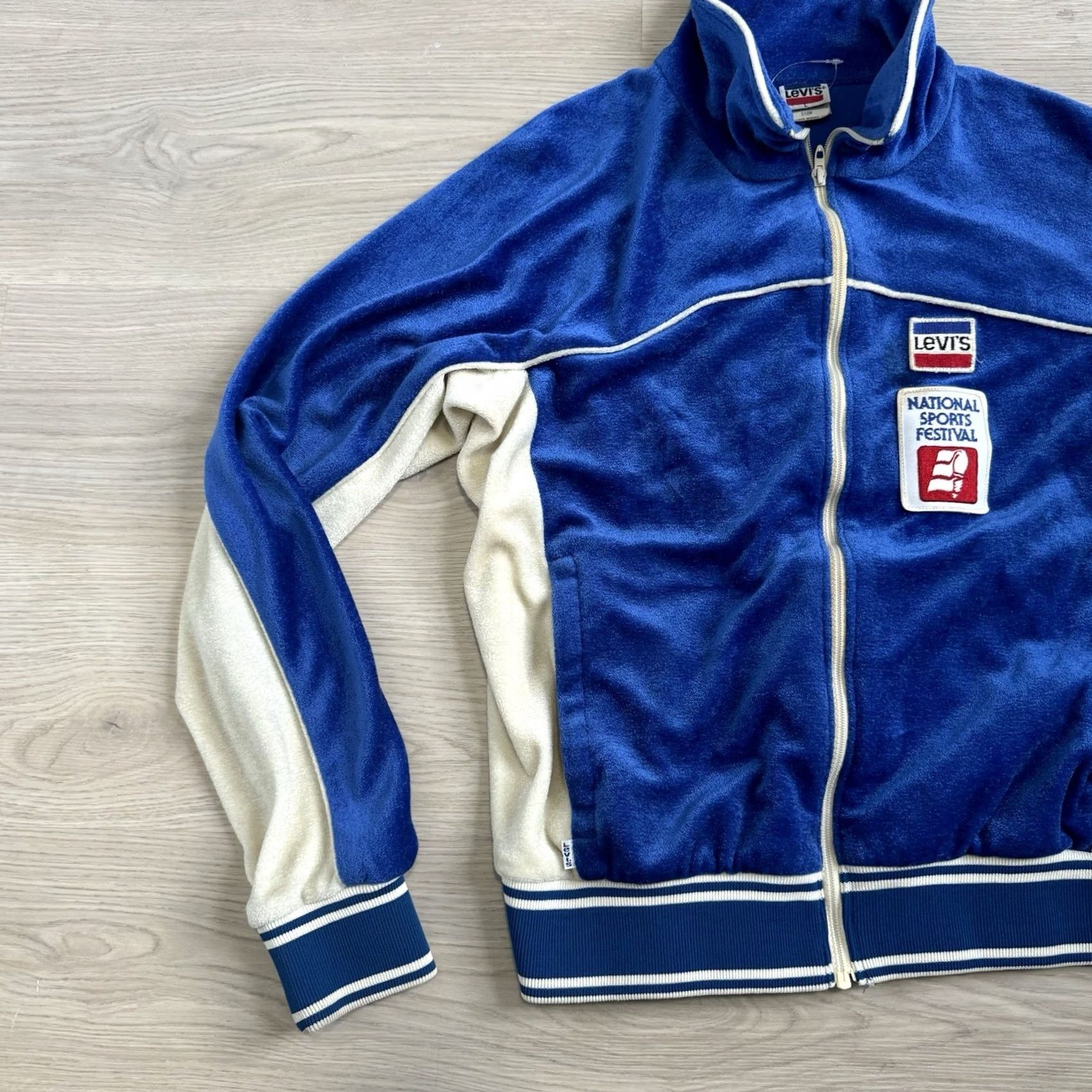 Levi's VINTAGE Levi's Hillcrest Boxing Olympic Games Jacket Full Zip Made In USA L Jacket Blue 80s Mens Clothes Sports Olympics L Size US L / EU 52-54 / 3 - 2 Thumbnail