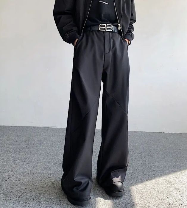 Japanese Brand Male Pants Split Pleated Diamond Shaped Loose Casual Size US 27 - 3 Thumbnail