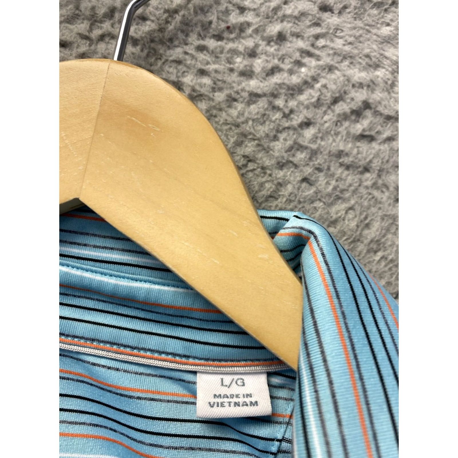 Vintage TPC Summer Comfort Golf Shirt Polo Men’s Blue Pink White Striped Short Sleeve Moisture Wicking Lightweight Stretch Breathable Collared - 0781 Size US L / EU 52-54 / 3 - 3 Thumbnail