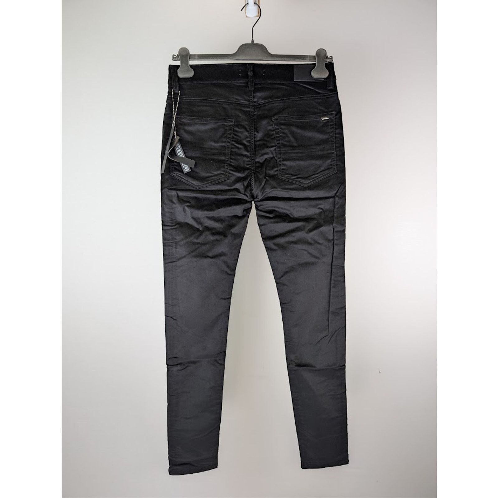 Amiri o1rshd1 Velour Skinny Stack Jeans in Black Size US 32 / EU 48 - 15 Thumbnail