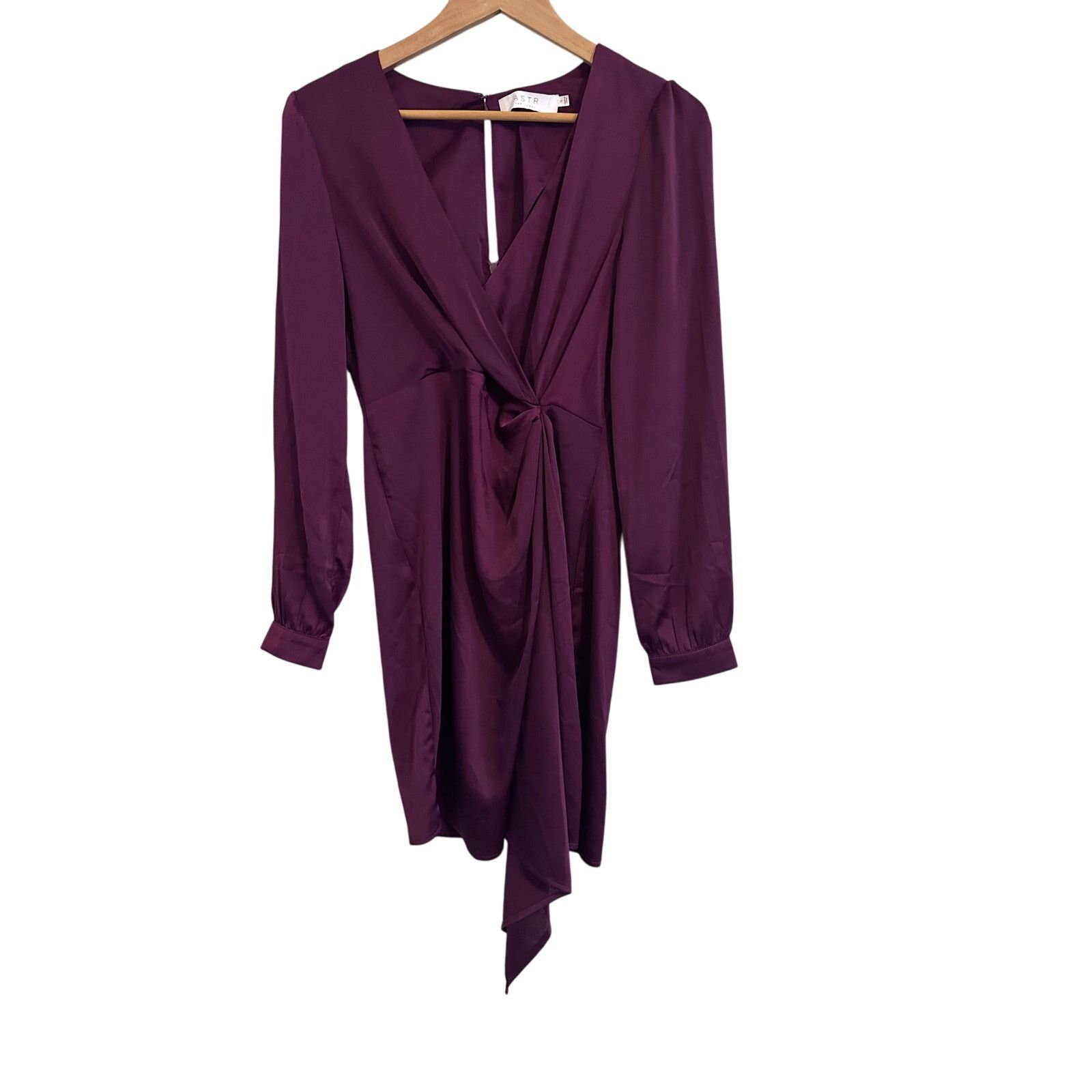 ASTR The Label ASTR Brigitte Satin Long Sleeve Dress Size Small Size S / US 4 / IT 40 - 2 Thumbnail