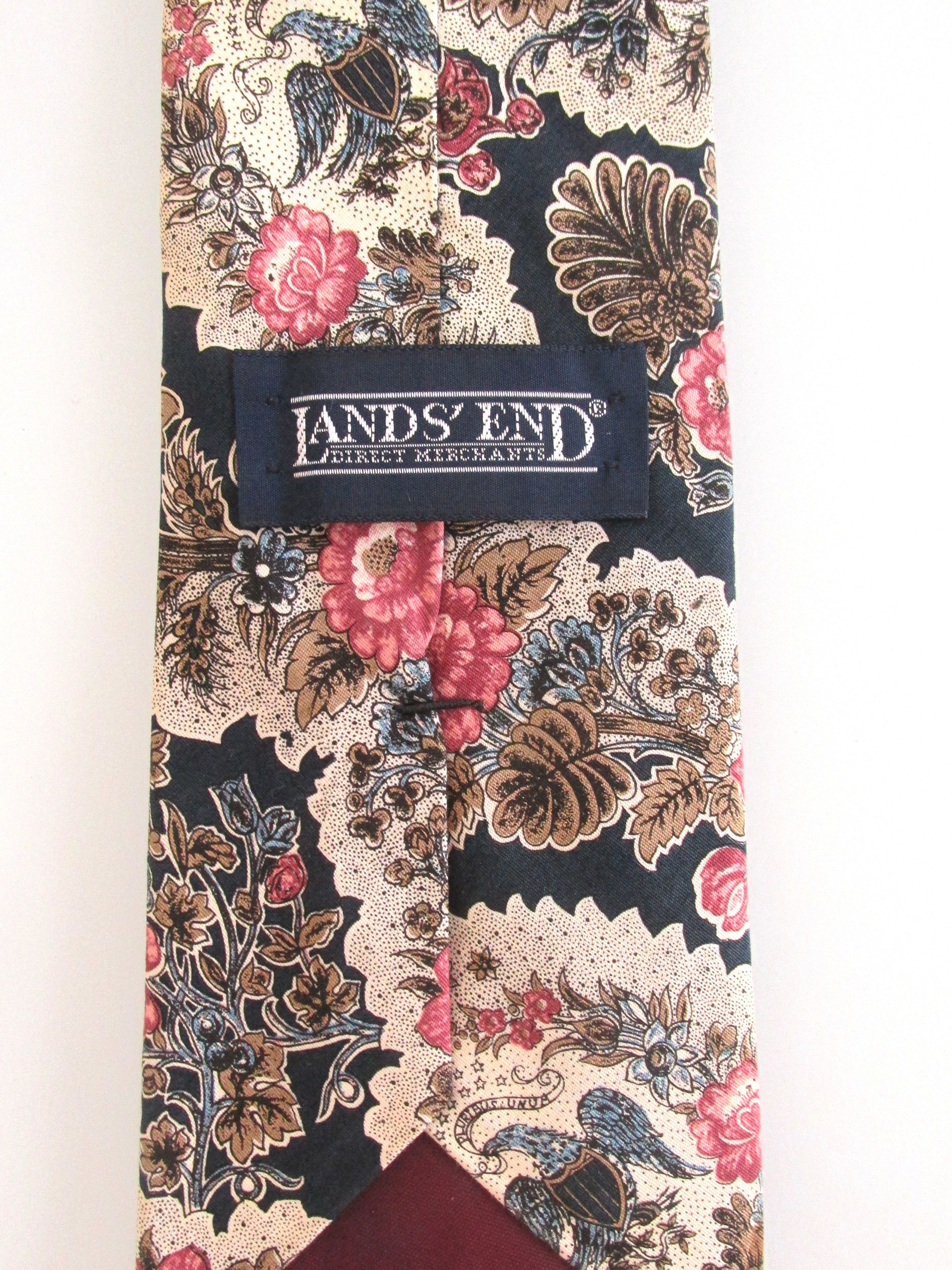 Lands' End Lands' End Men's Cotton Floral Tie Size ONE SIZE - 5 Thumbnail