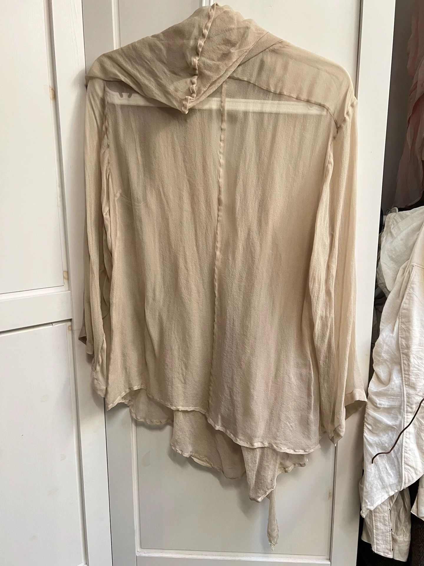 Ann Demeulemeester ANN DEMEULEMEESTER Tunisian silk shirt. Size XS / US 0-2 / IT 36-38 - 2 Thumbnail