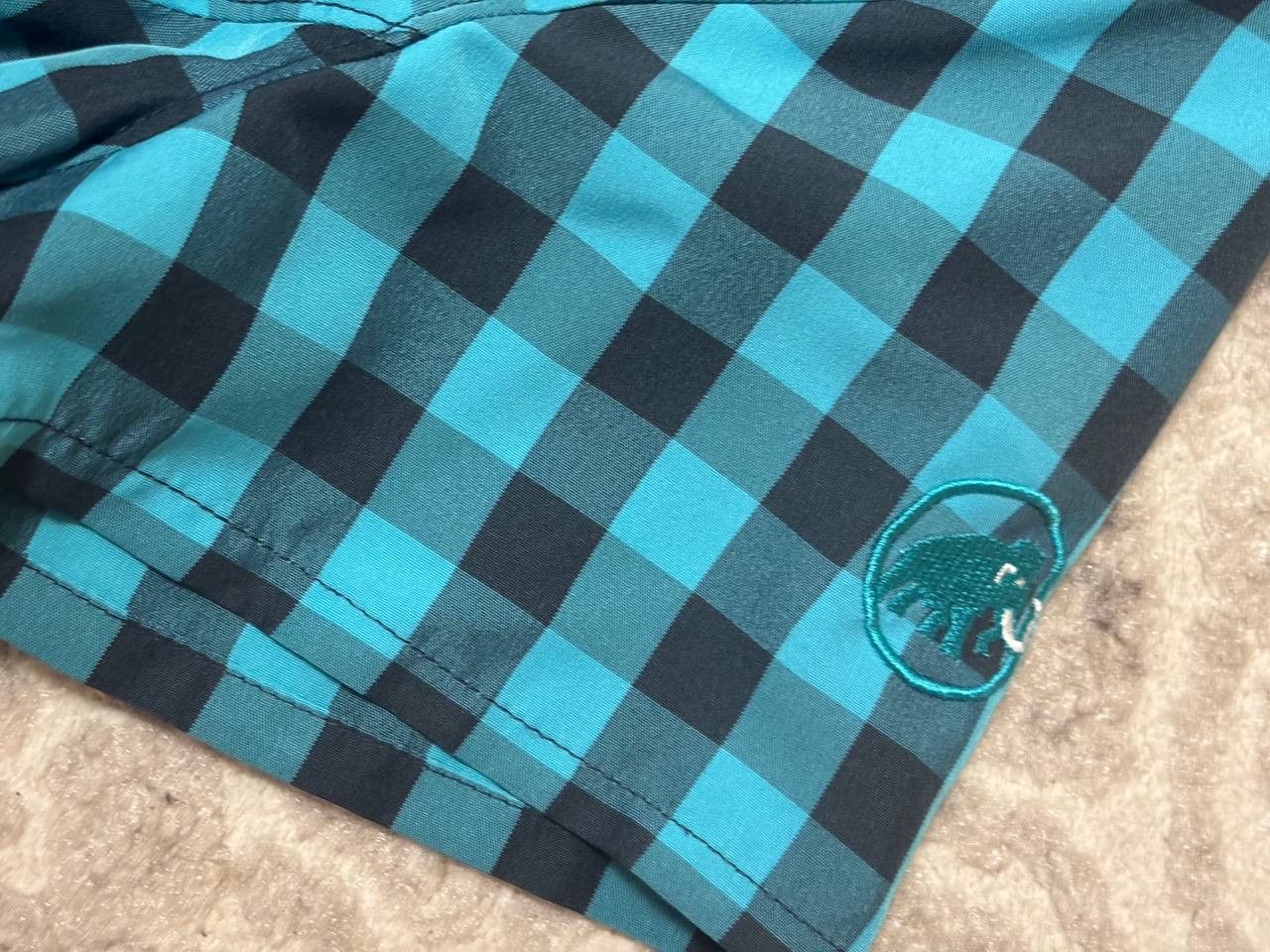 Mammut Mammut Women’s Short Sleeve Check Shirt – Blue/Black – S Size S / US 4 / IT 40 - 5 Thumbnail